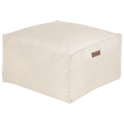 Moderno Pouf Intrecciato da Salotto 50 x 30 cm Motivo Bianco Sporco