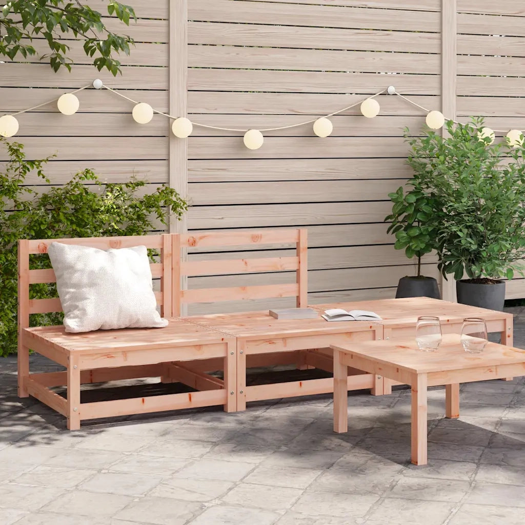 Divano Giardino Senza Braccioli con Poggiapiedi Legno Douglas