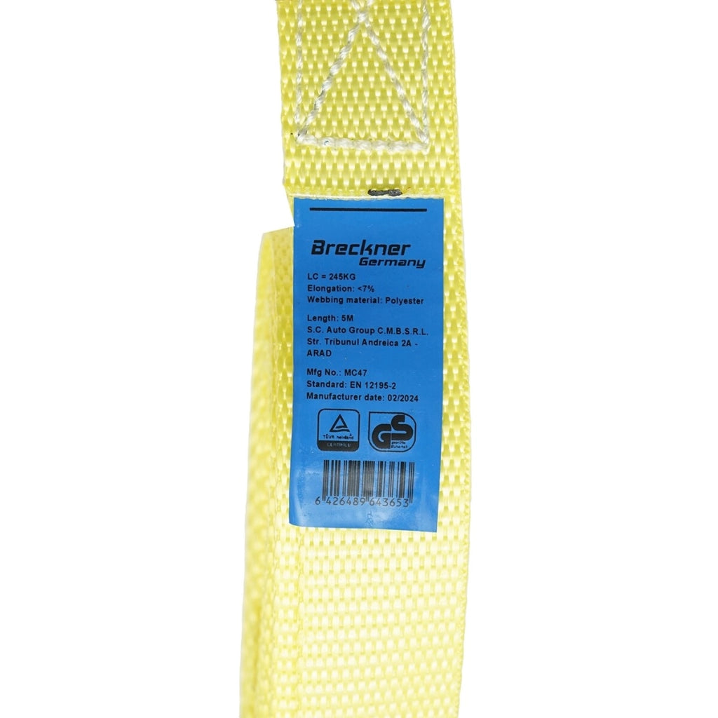 Cinghia di Ancoraggio Merci Cinghia di fissaggio, 5m x 25mm 245kg, Cricchetto