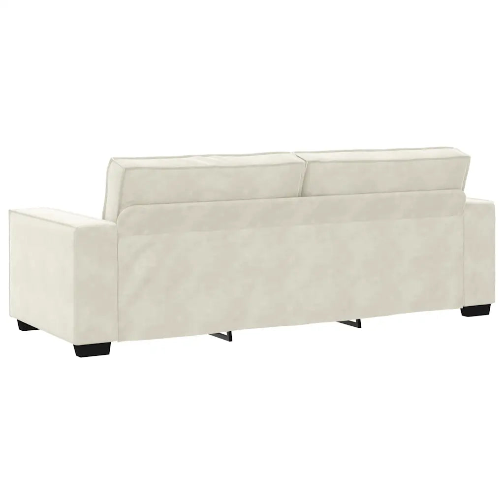 Set di Divani 2 pz con Cuscini Crema in Velluto 3324708