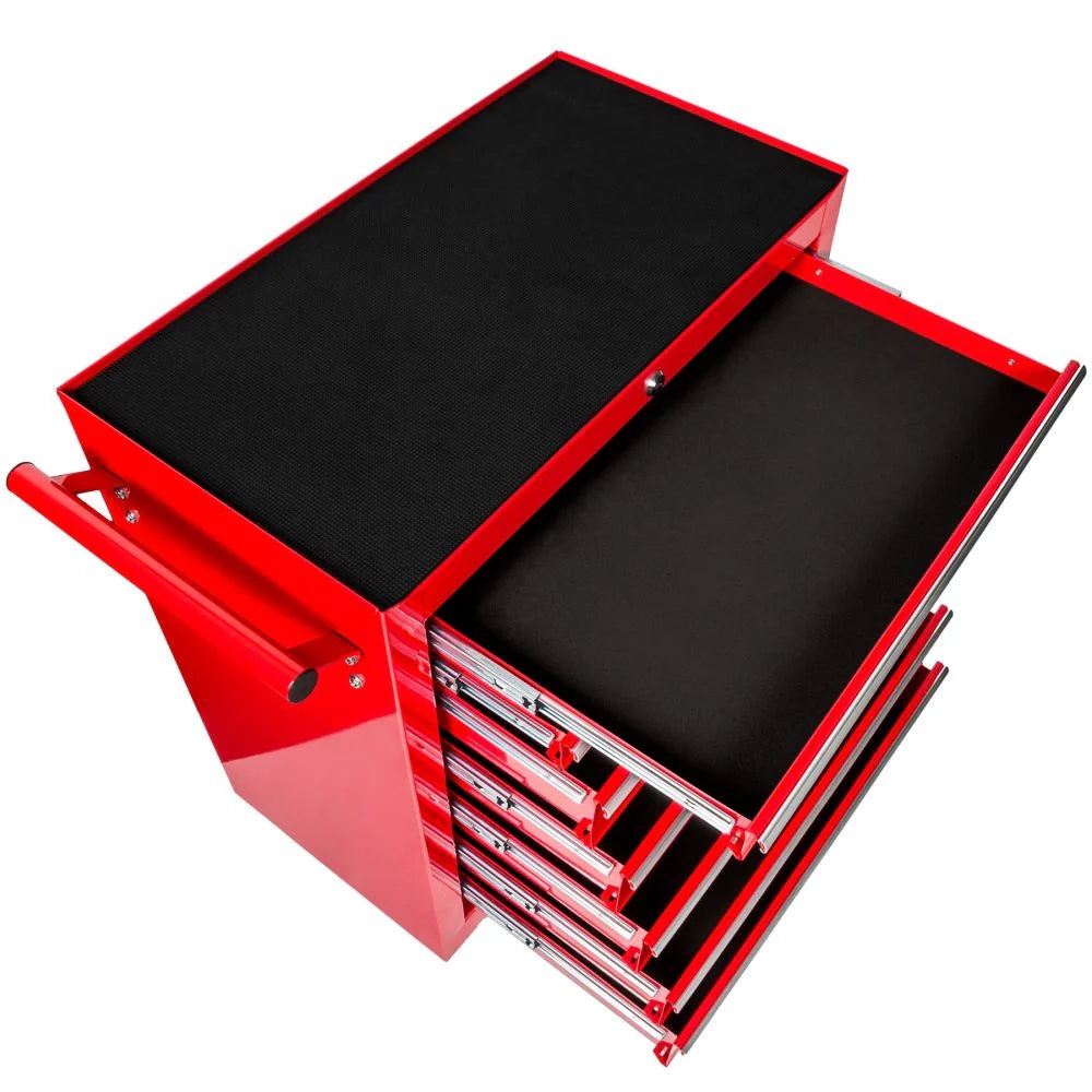 Carrello da officina rosso a 7 cassetti 3408115