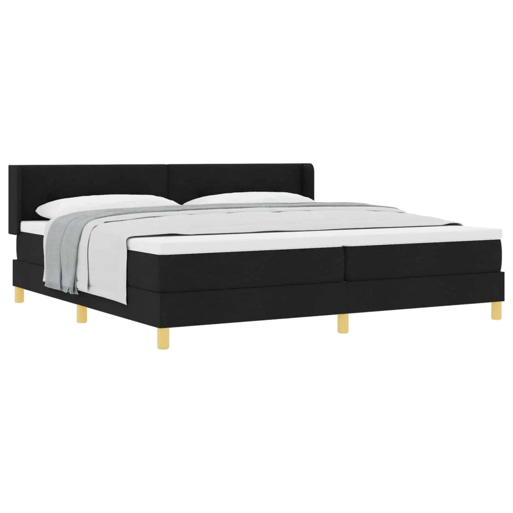 Letto a molle con materasso Nero 200 x 200 cm Tessuto 3341316