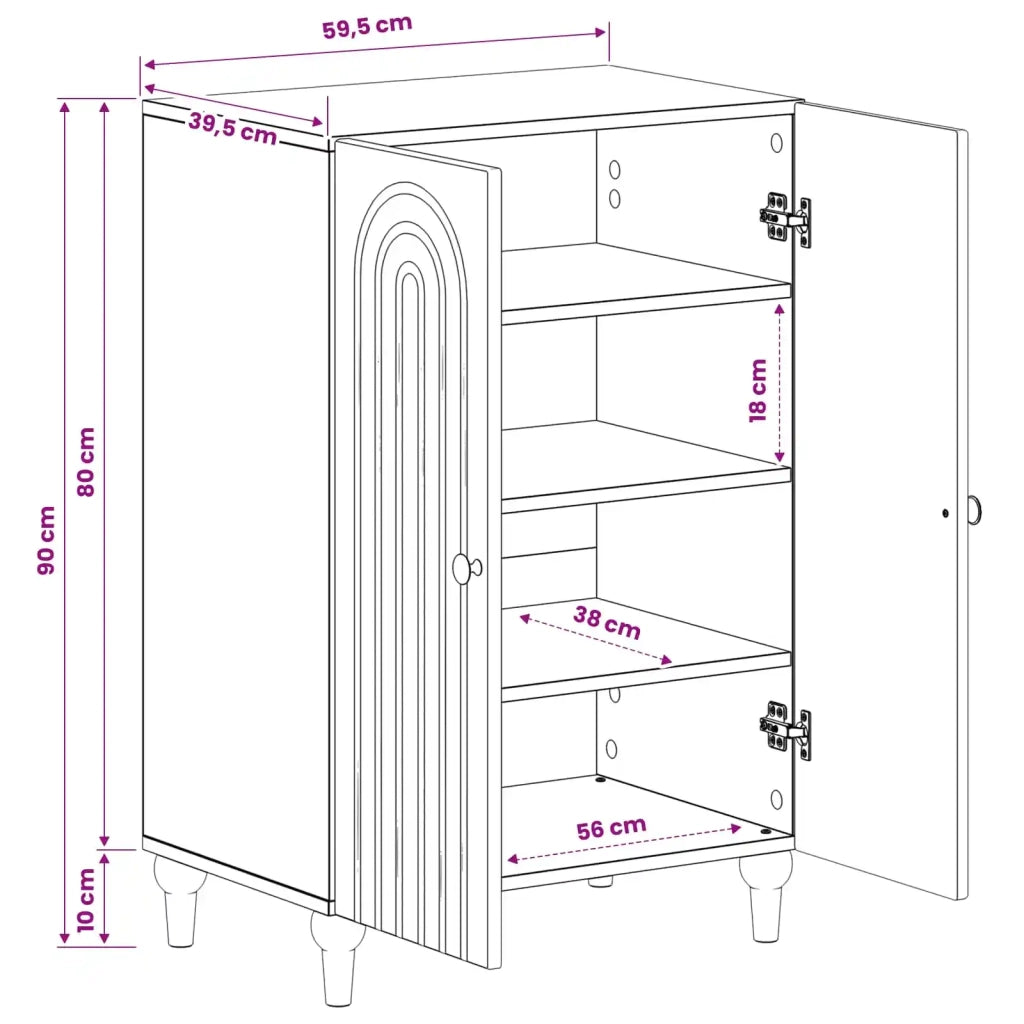 Mobile per scarpe ALKMAAR 59,5 x 39,5 x 90 cm 896214