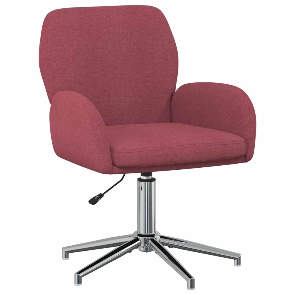Sedia da scrivania girevole 54 x 58 x 90 cm Rosso Vino Tessuto 42034339