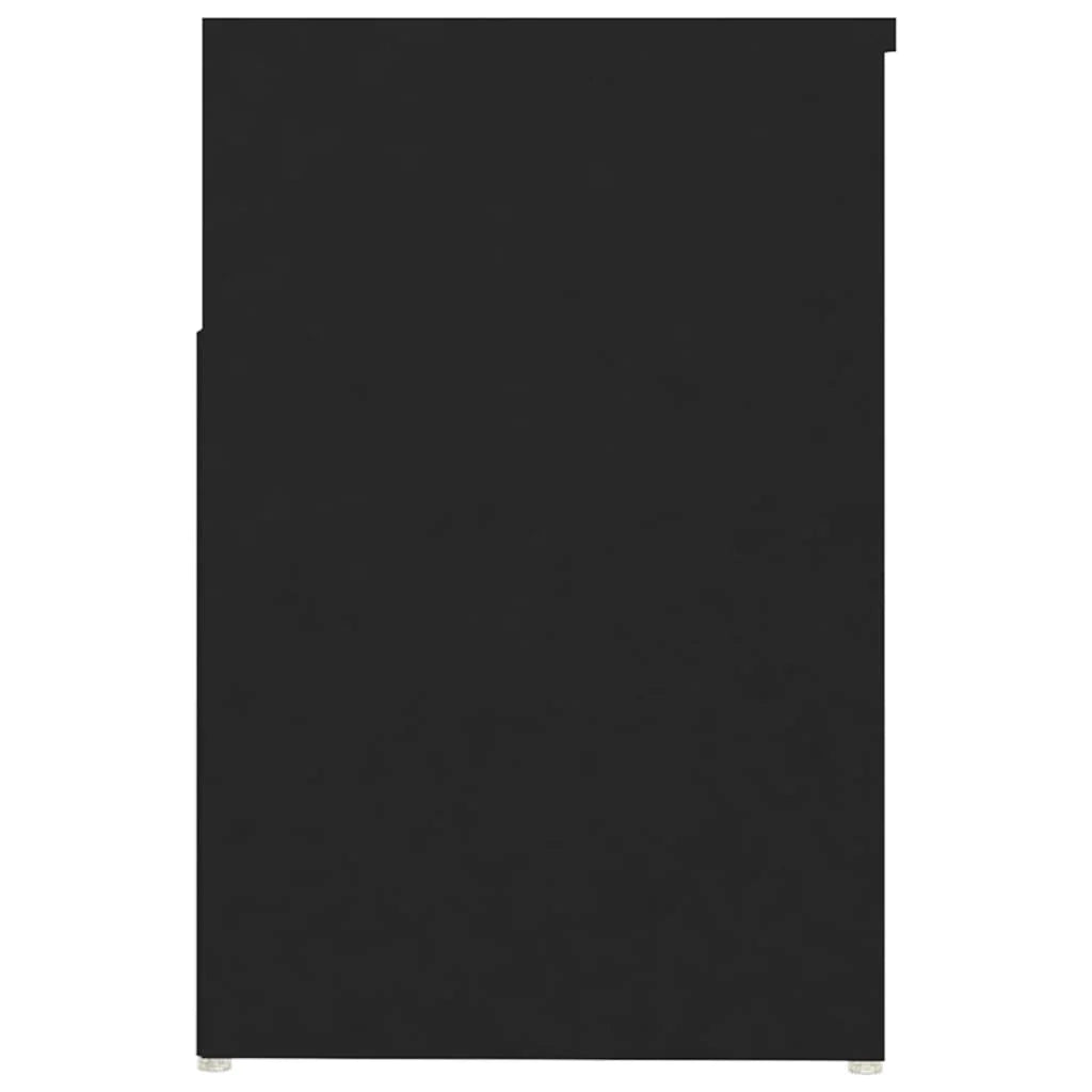 Panca portascarpe/stivali cassettiera scaffale mobiletto portaoggetti per ingresso 80 x 30 x 45 cm legno ingegnerizzato nero 02_0022996