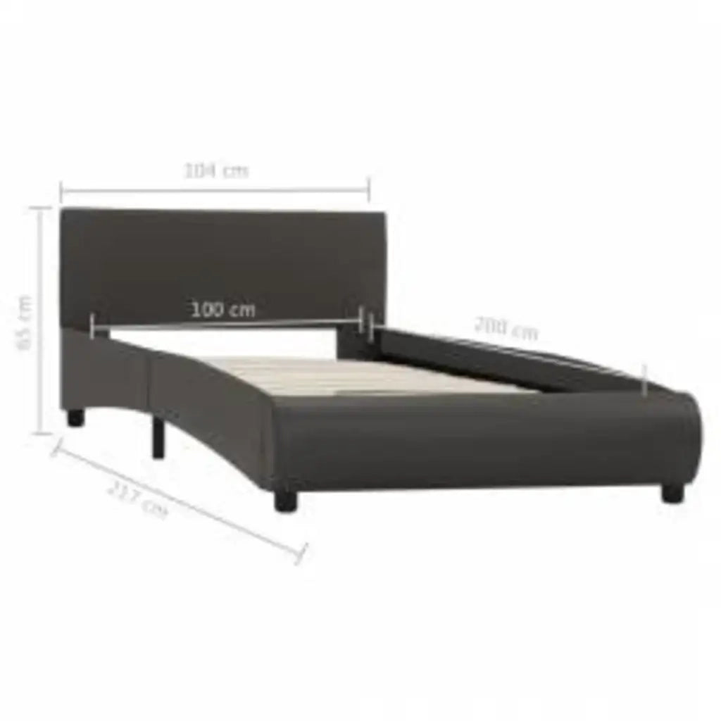 Giroletto con LED Grigio in Similpelle 100x200 cm 285493