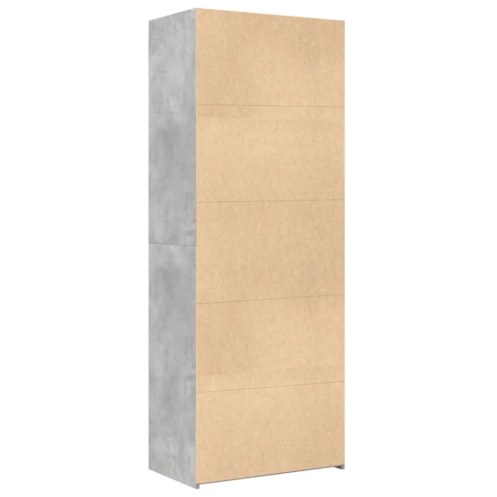 Credenza | Madia | Buffet da pranzo | Armadio da pranzo Grigio Cemento 70x42,5x185 cm in Legno Multistrato