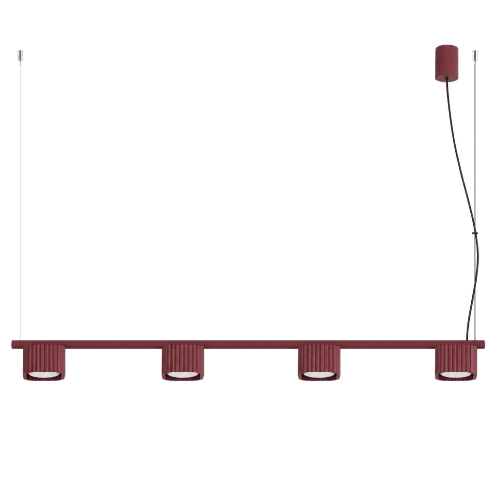 Lampadario RIFF 4 bordeaux Gx53