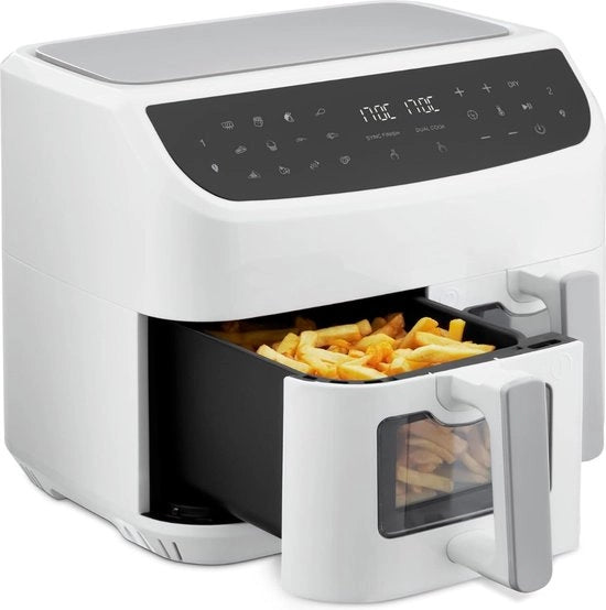 Airfryer a Doppio Forno - Doppio Manico - Cucina Duplice - Frittura ad Aria a Doppio Lavello