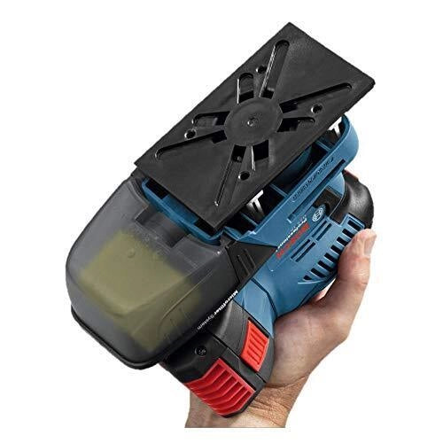 Bosch GSS 18V-10 Levigatrice Orbitale a Batteria 18 V 5 Ah con Fissaggio Velcro e Sistema Click and Clean colore Nero