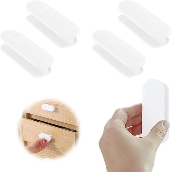 Maniglie autoadesive per porta finestra, porta d'ingresso, armadio, cassetto e porta finestra (bianco)