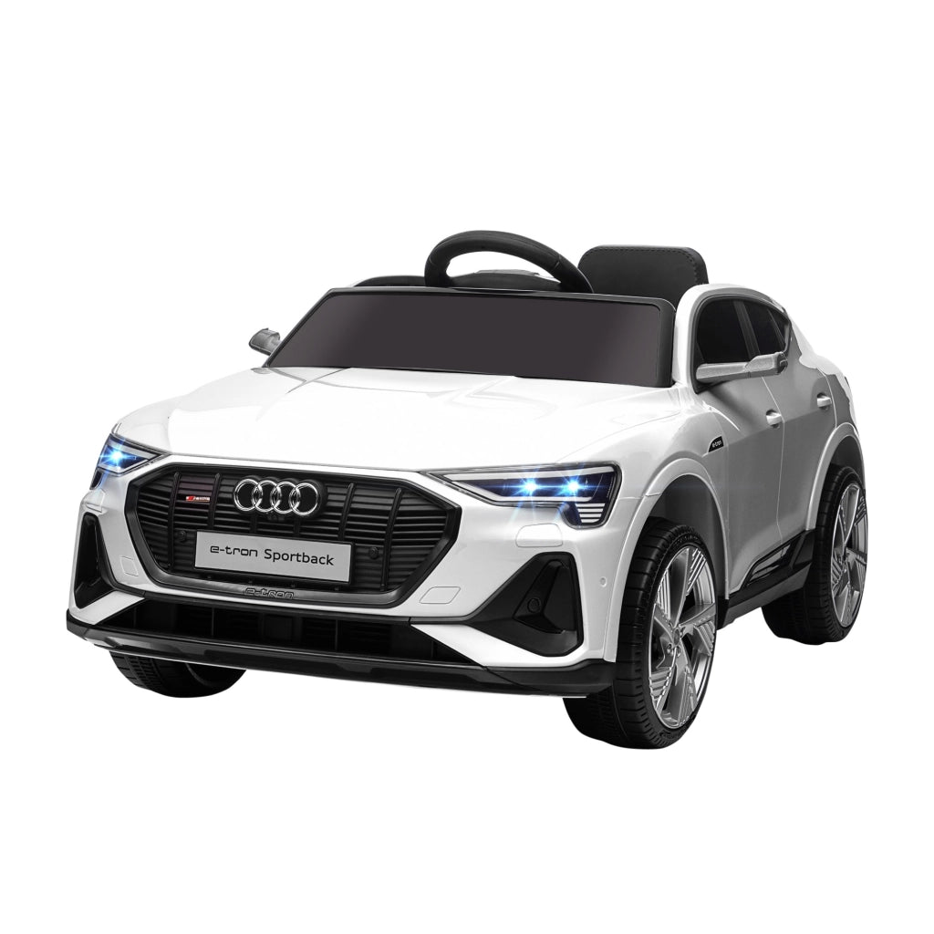 EasyComfort Auto Elettrica per Bambini 3-5 Anni, Macchina 12V con Telecomando e Luci Colorate, Velocità Fino a 8km/h, Bianco