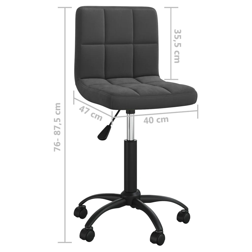 Sedia Girevole da Ufficio Nera in Velluto cod mxl 9287