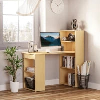Scrivania Computer con Libreria Salvaspazio, Tavolo da Pranzo per Ufficio e Studio in Truciolato 120x55x120 cm
