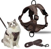 Catena per gatti con cinghia e strisce riflettenti per gatti e gattini. Giacca per gatti con rete respirante. Adatta anche per cuccioli.
