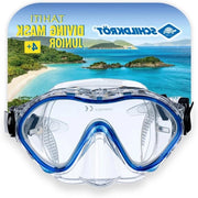 Duikmasker per bambini con visiera in silicone di alta qualità e vetro resistente, regolabile (940042)