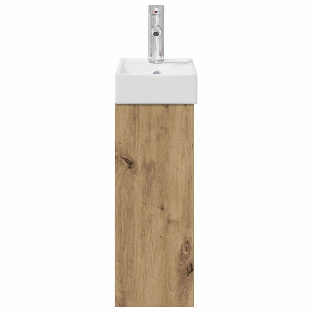 Mobile bagno con rubinetto Rovere Artigianale