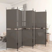 Divisorio a 6 Pannelli Antracite 300x220 cm Tessuto cod mxl 69512