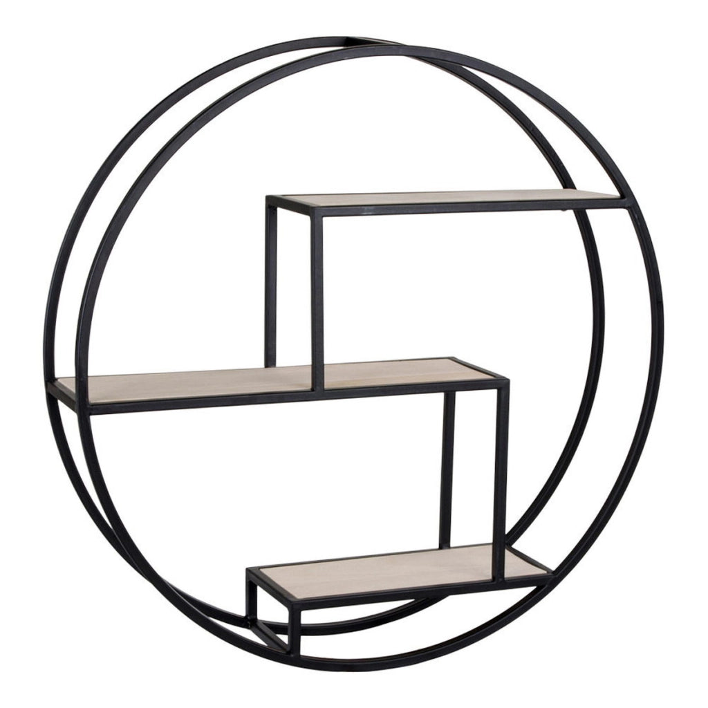 Mensola Rotterdam, Nero, Legno, 14x62x62 cm