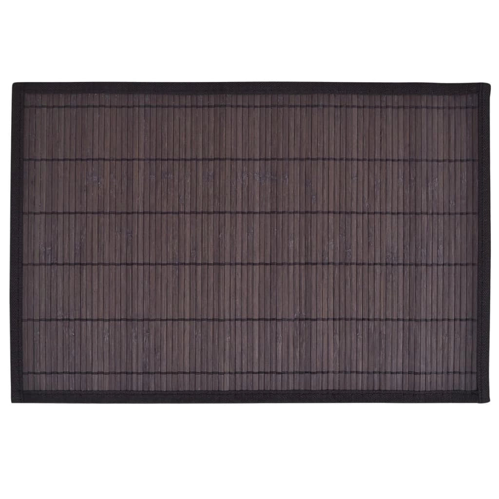 Tovagliette in BambÃ¹ 6 pz 30 x 45 cm Marrone Scurocod mxl 73329