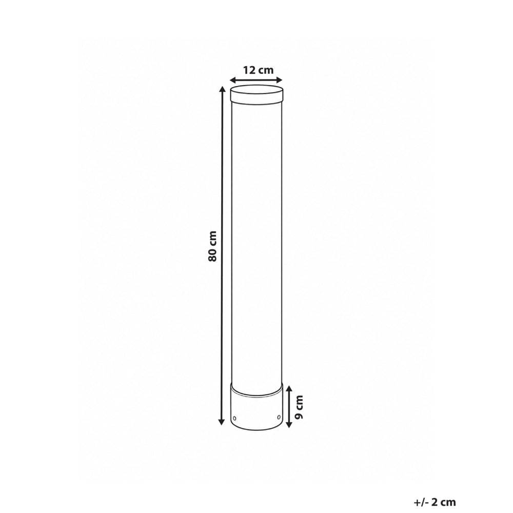 Lampada Segnapasso LED da Esterno in Alluminio Nero 80 cm dal Design Moderno