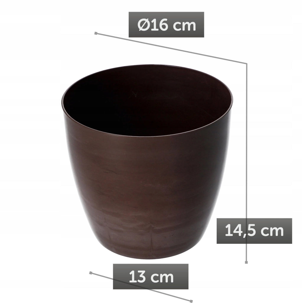 Coprivaso KADAX da 16 cm, vaso da fiori in marmo marrone, supporto per fiori da soggiorno