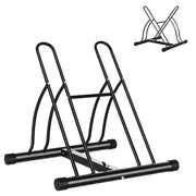 Sostegno Biciclette 2 Posti ¨C zephmum ¨C Nero 60x54x57 cm