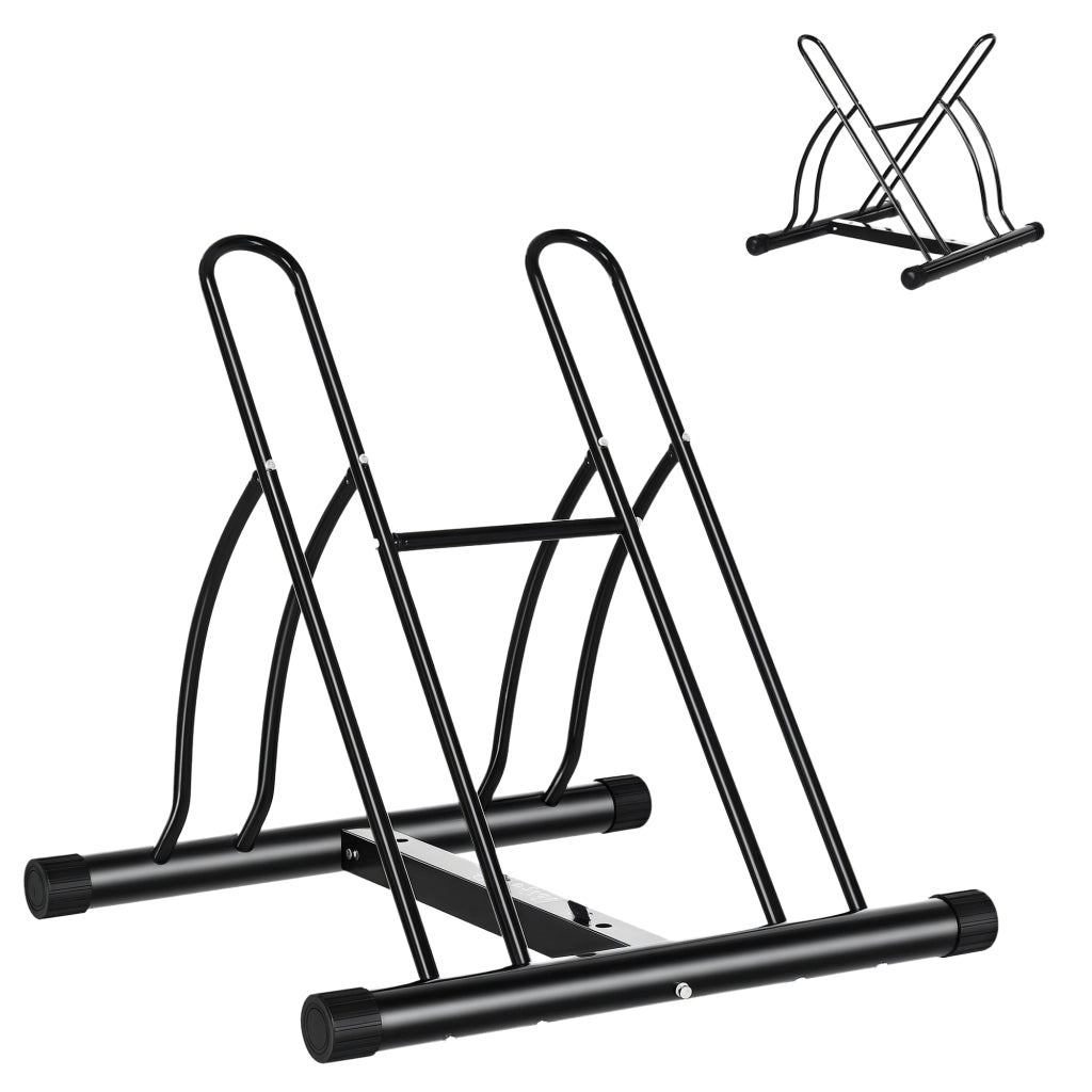 Sostegno Biciclette 2 Posti ¨C zephmum ¨C Nero 60x54x57 cm