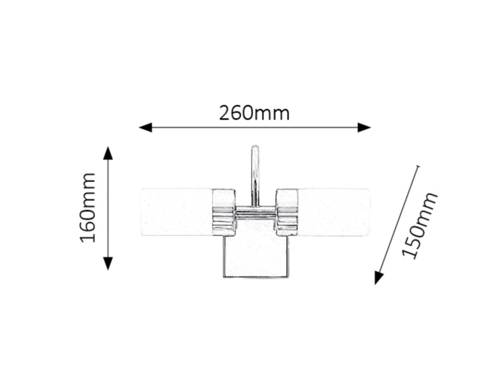 Applique bagno specchio LED 2x4W cromo Betty Rabalux