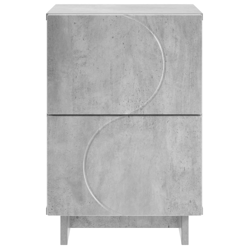 Armadio da Notte Grigio Cemento 33,5 x 34,5 x 50 cm 8011393