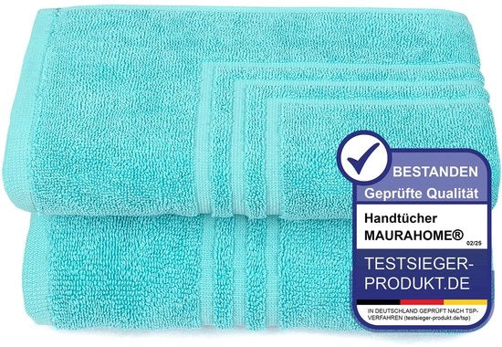 Pacco di 2 asciugamani per doccia, asciugamani in cotone 100%, 50x70cm, asciugamano azzurastro, asciugamano antiscivolo, asciugamano per doccia ad alta velocità di asciugatura