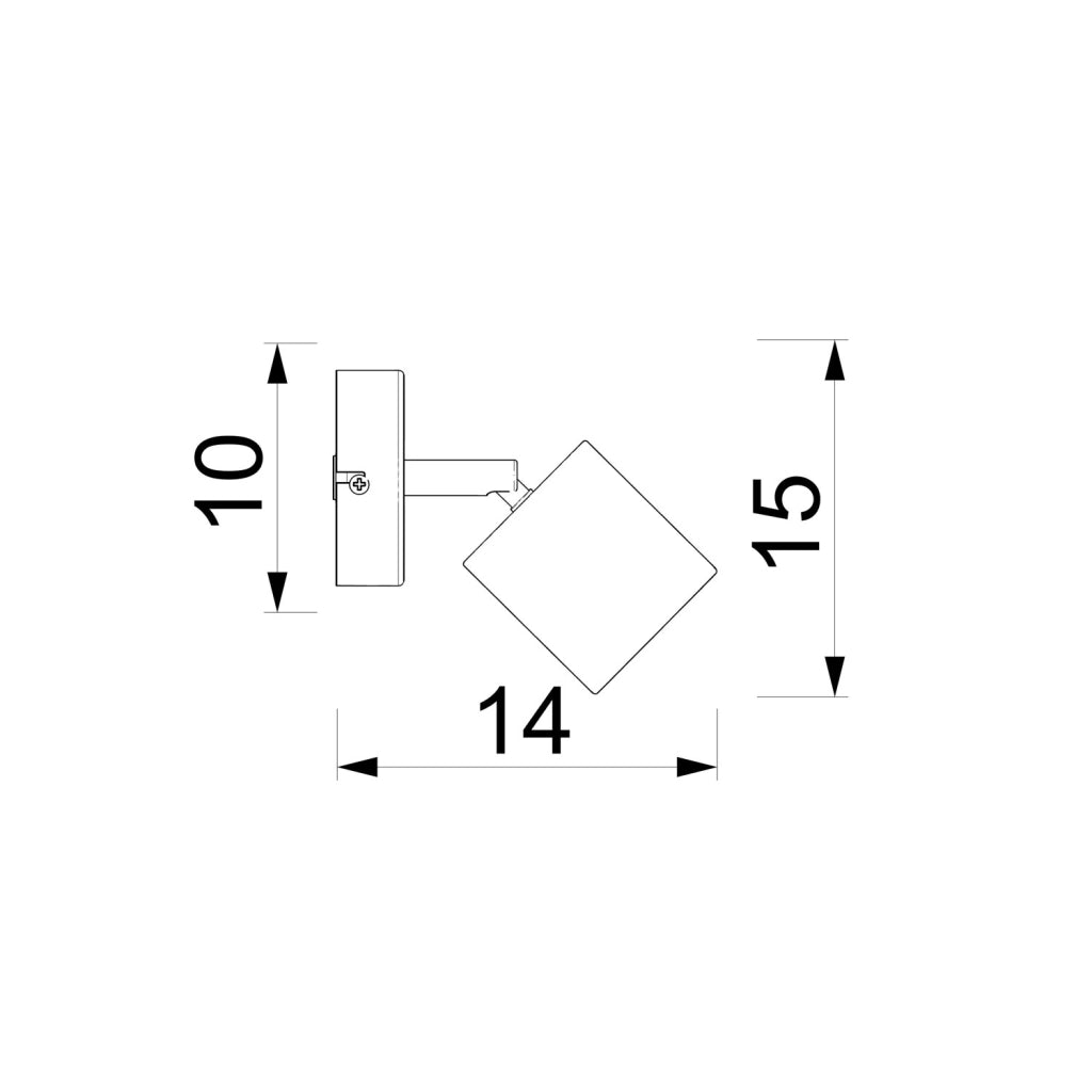 Applique Demia 1xGU10 beige metallo Luminex