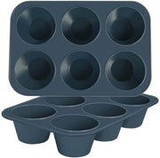 Muffinatura in silicone grande da 2 pezzi per muffinatura, cupcake e pudding, dimensioni 27,8 x 19 x 5 cm