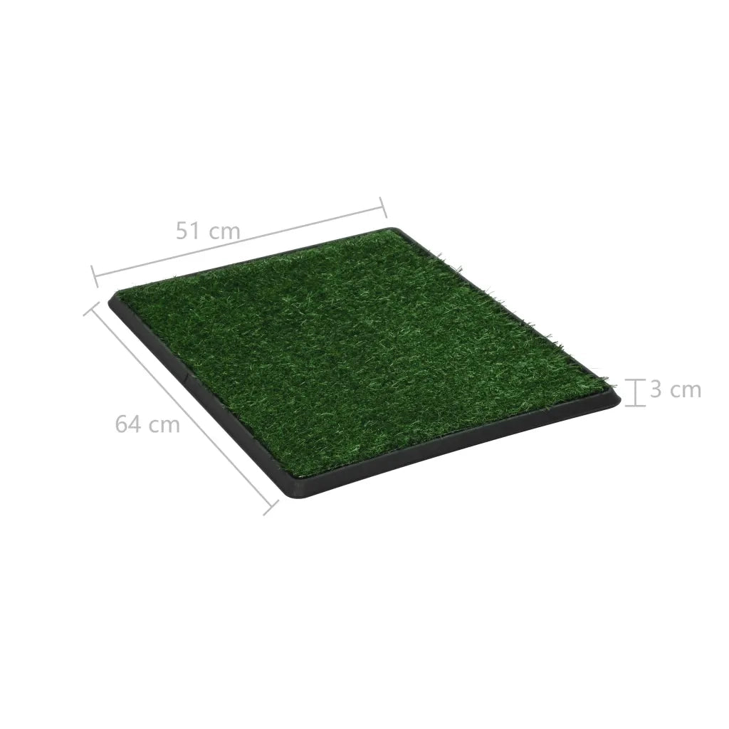Toilette Animali con Vassoio e Prato Finto Verde 64x51x3cm WC 170768