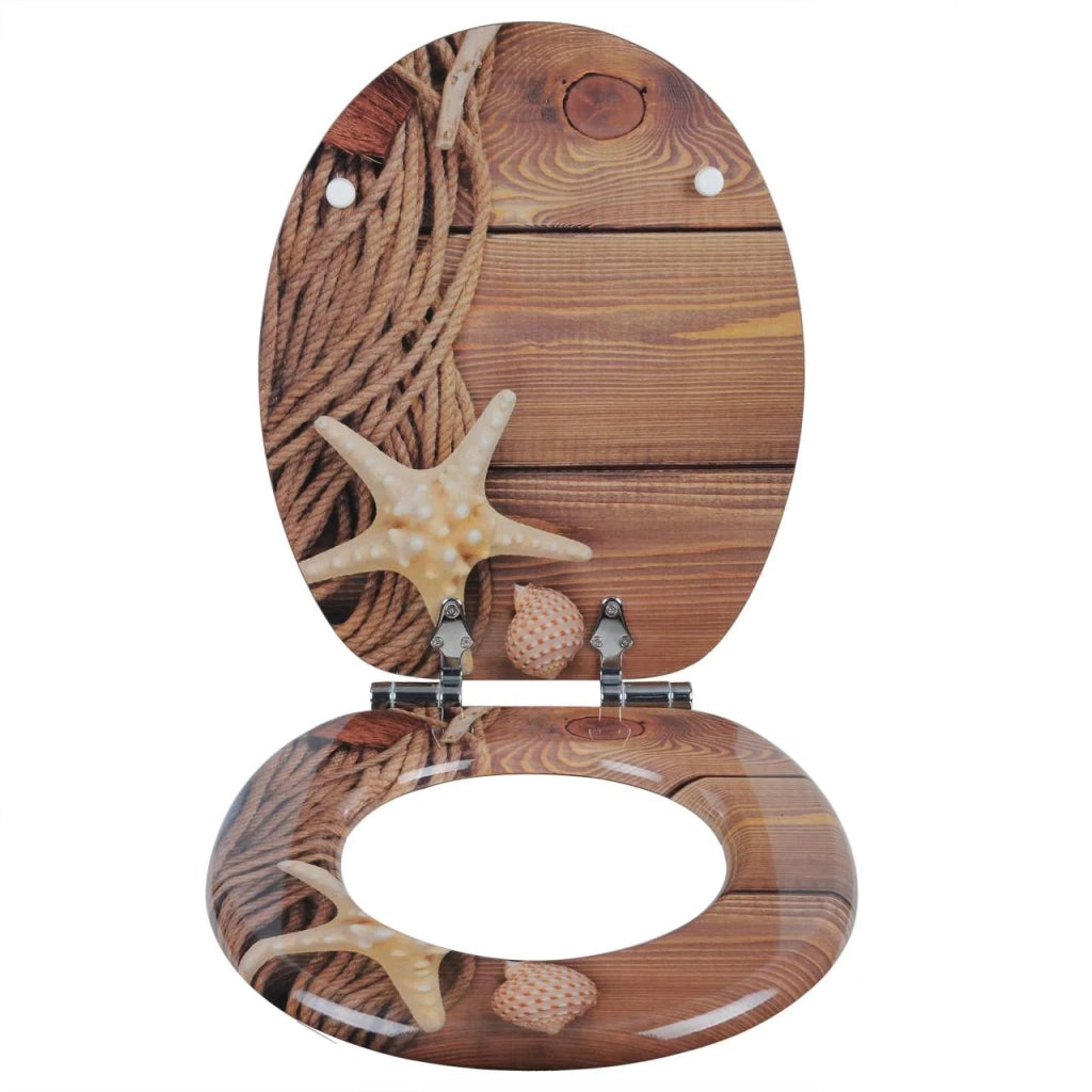 Sedile WC in MDF con meccanismo di abbassamento automatico grado marino 19_0000692