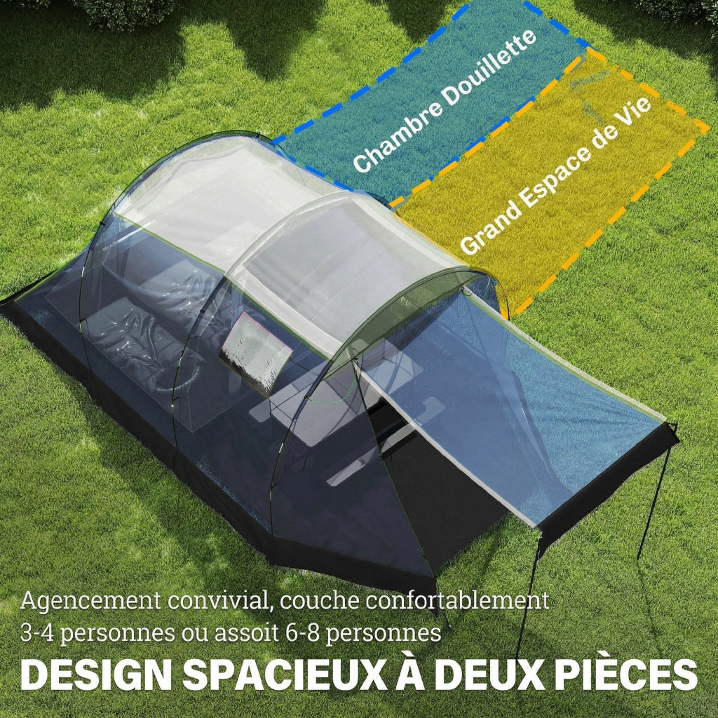Tenda da campeggio tunnel 4 persone ¨C zephmum ¨C blu scuro 190x300x300 cm
