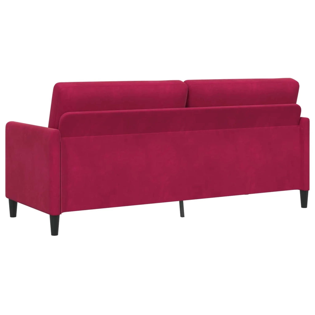 Divano con Storage Rosso Vino 192 x 78 x 87 cm Poliestere 42036994