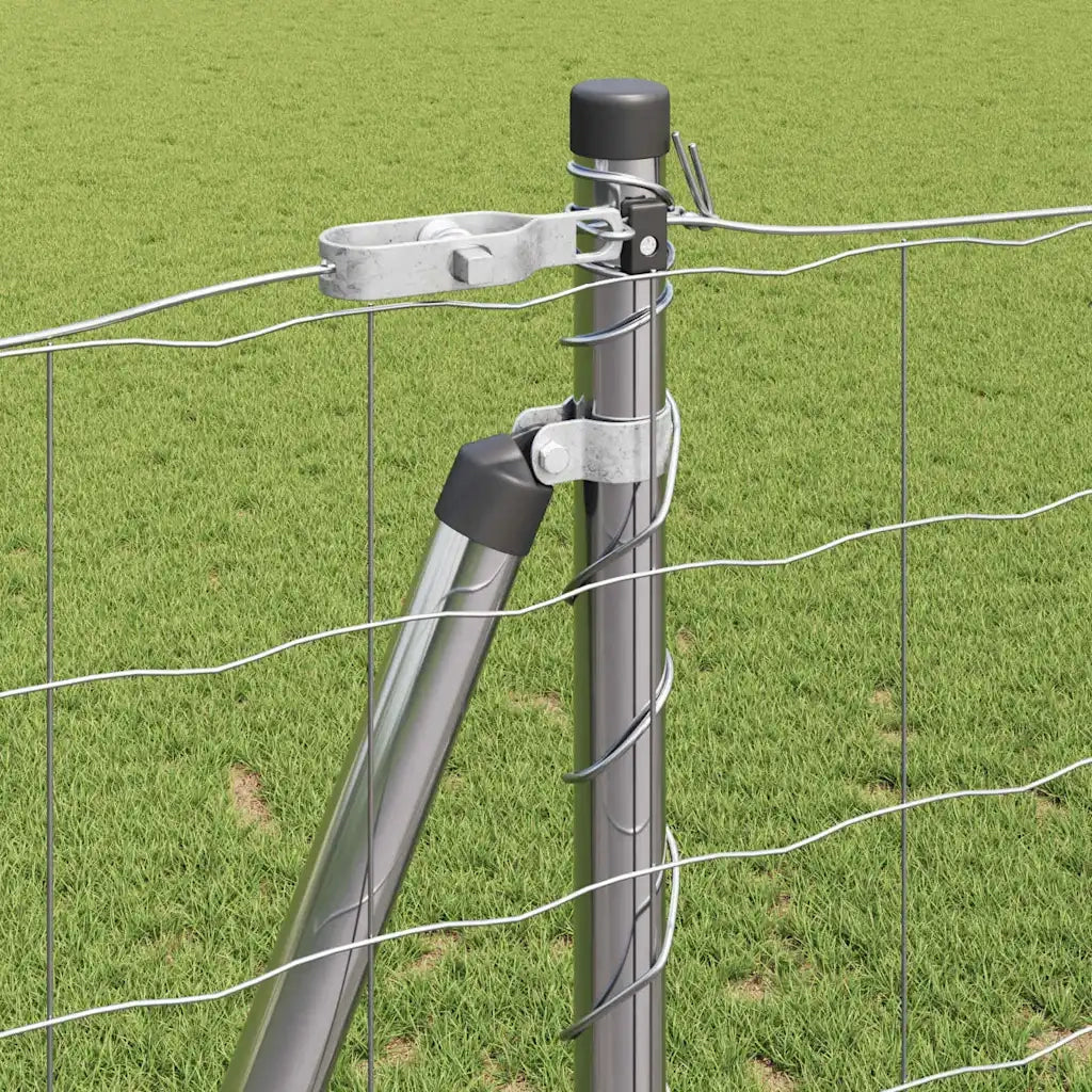 Recinzione da Giardino | Recinzione con Posto Argento 1,2 x 25 m Acciaio