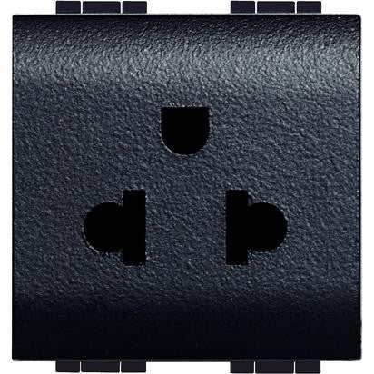 Living Int. - presa universale 2P+T 16A 127/250 Vac - standard euroamericano - L4126