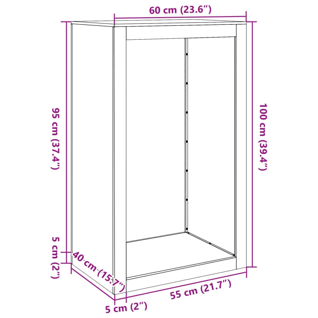 Portalegna 60 x 40 x 100 cm acciaio antracite 02_0043718