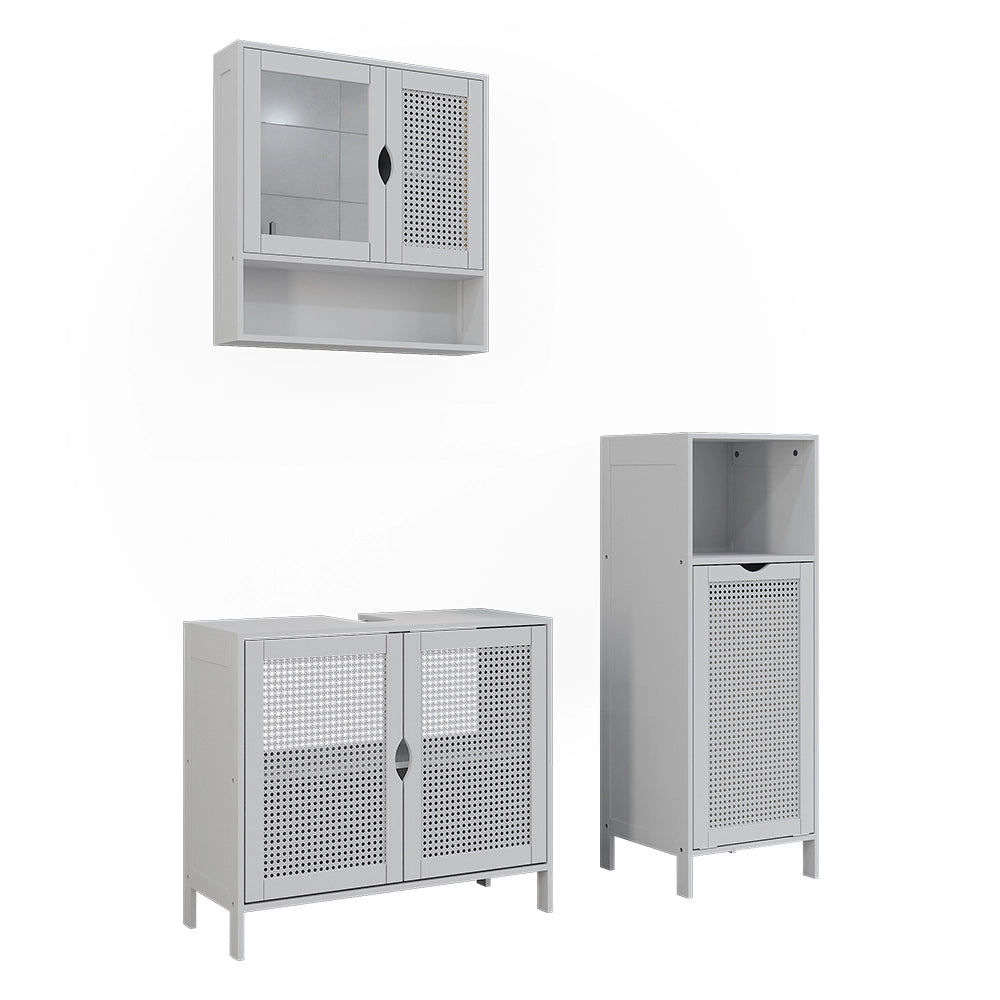 Vicco Set di mobili da bagno Bianco 3 parti