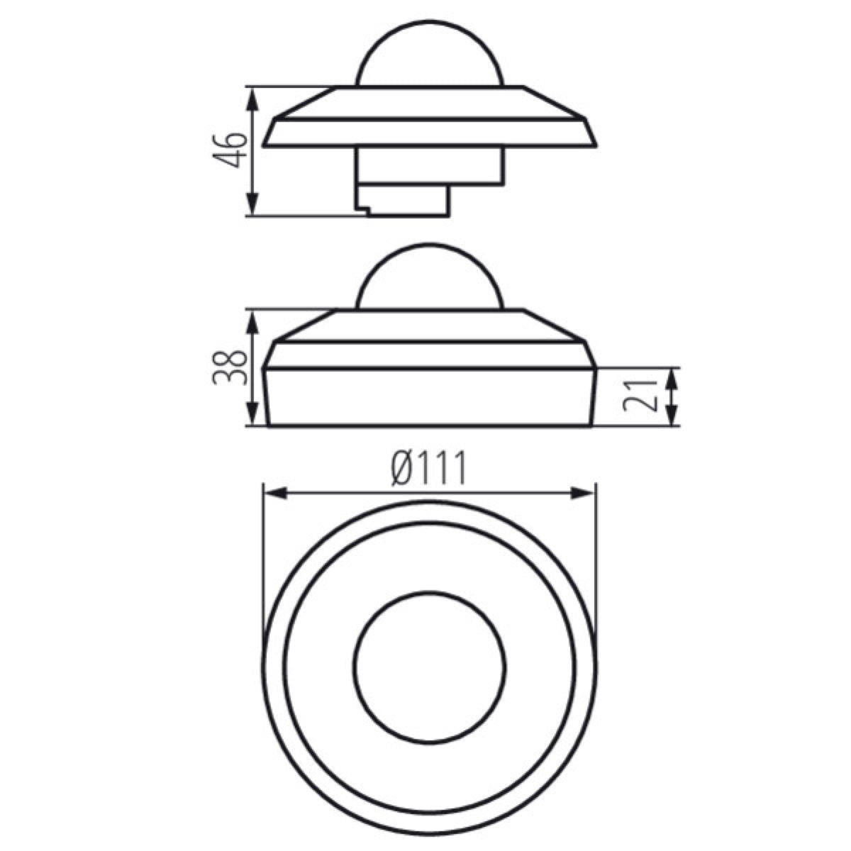 Sensore di movimento PIR SENTO‑O‑WT‑W