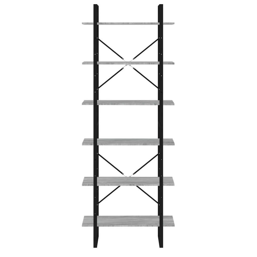 Scaffale Alto Grigio Sonoma 80x30x210 cm in Legno Multistrato 821319