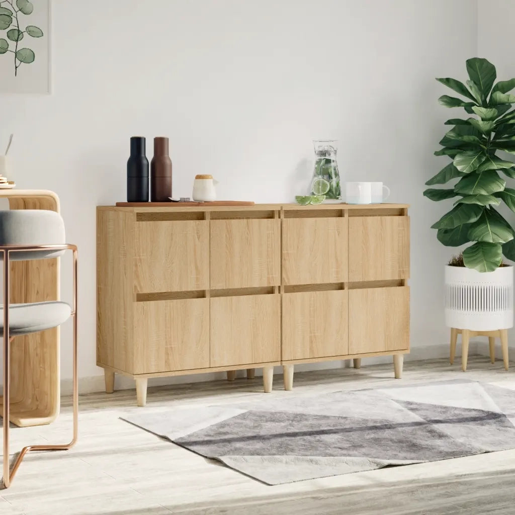 Credenze 2pz | Madia | Buffet da pranzo | Armadio da pranzo Rovere Sonoma 60x35x70 cm in Legno Multistrato