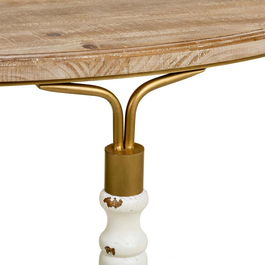 Mobile da ingresso in legno e metallo marrone 80x35,5x76