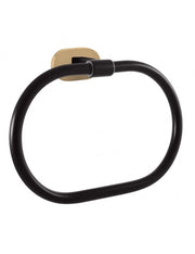 Anello porta asciugamani ovale YUKON in ottone nero oro