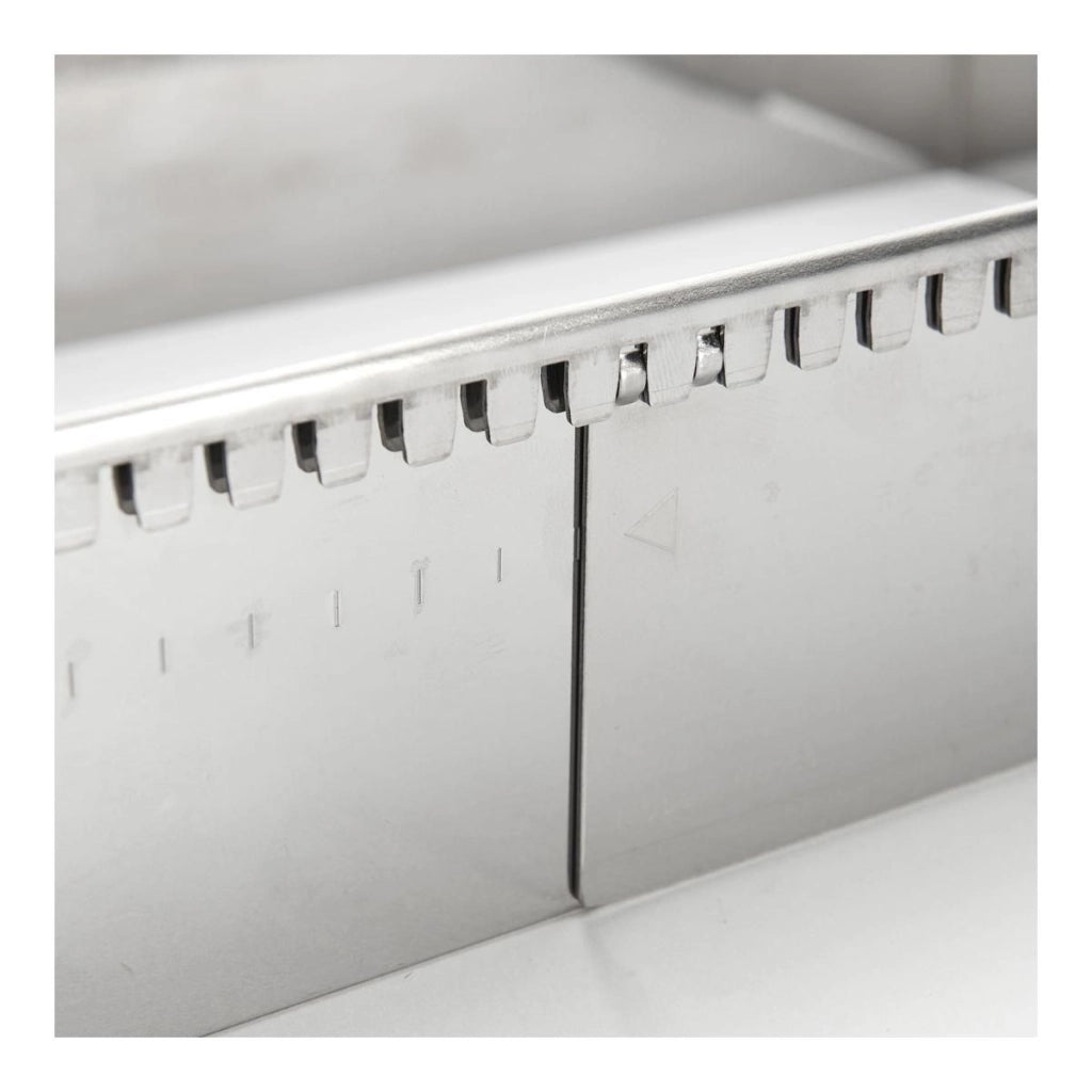DE BUYER 3013.21 Stampo Patisserie in Acciaio Regolabile da 21.5 a 40 cm colore Grigio Acciaio