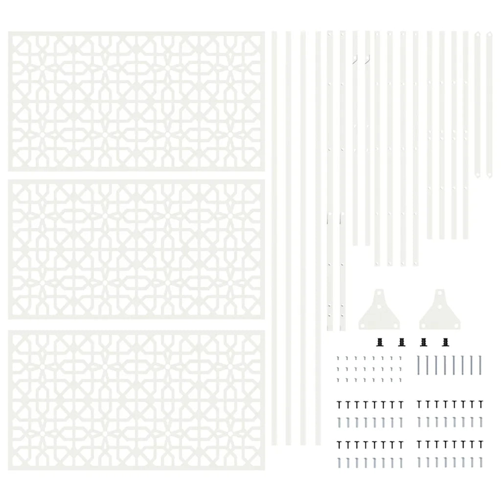 Schermo per Privacy Bianco 100 x 50 x 180 cm Acciaio CFW7264709