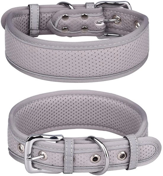 Cinturino per cani adattabile - Cinturino riflettente per cani - Materiale soffice imbottito - Cinturino regolabile 5 fori - Dimensione media/grande - Adatto per collo 39-61CM - Attrezzo per cani