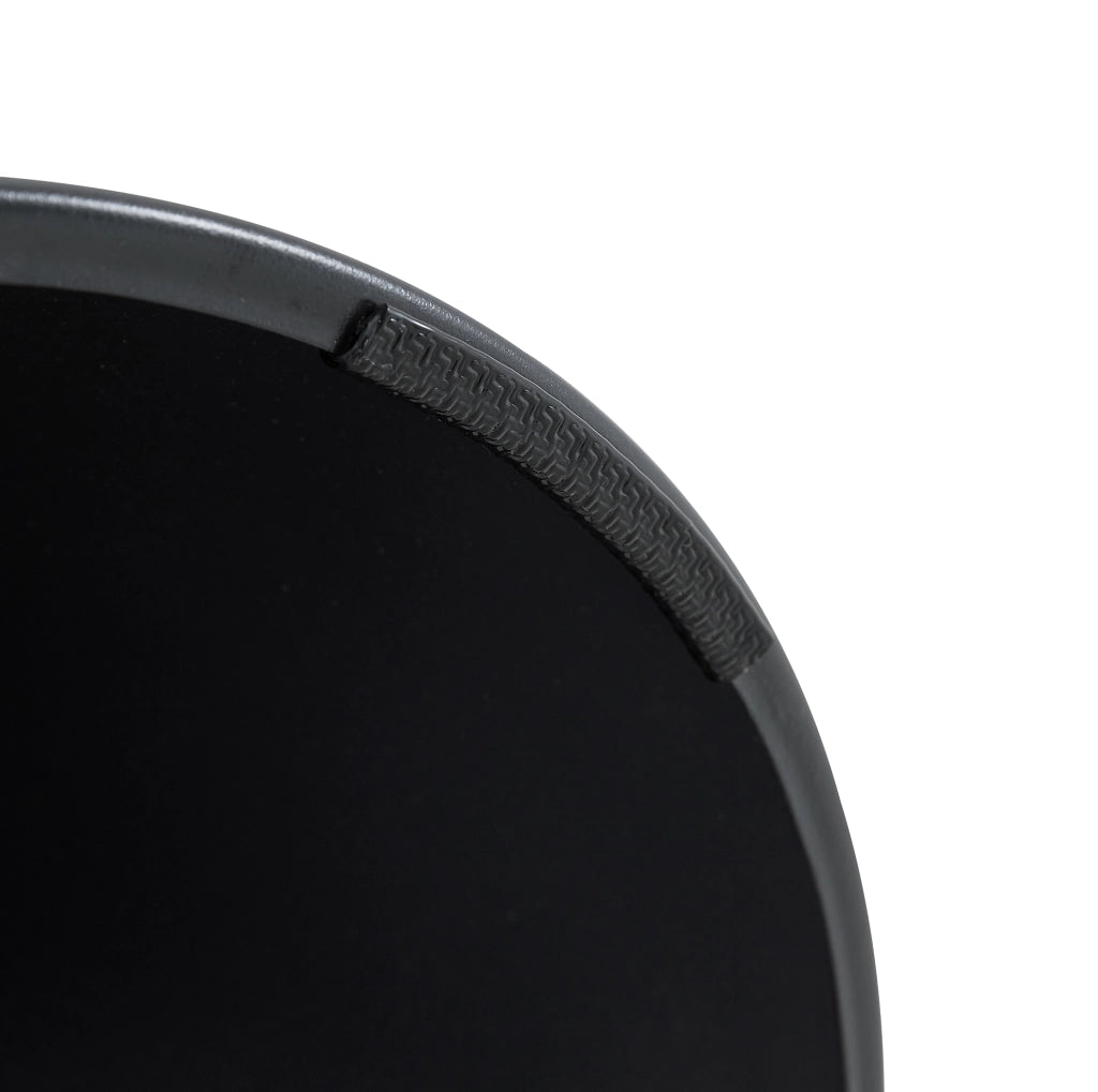 Set di 2 tavolini rotondi a cono; ?70 e ?50 cm; melamina effetto noce e metallo nero